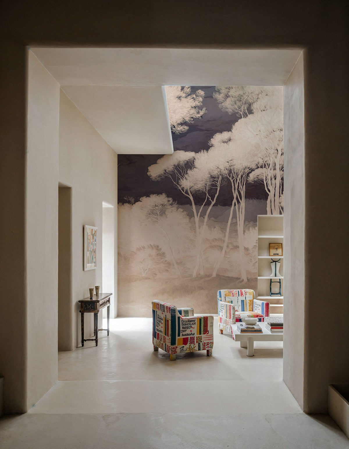 Seeing Through the Forest Yellow Mural Wallpaper - room preview 06