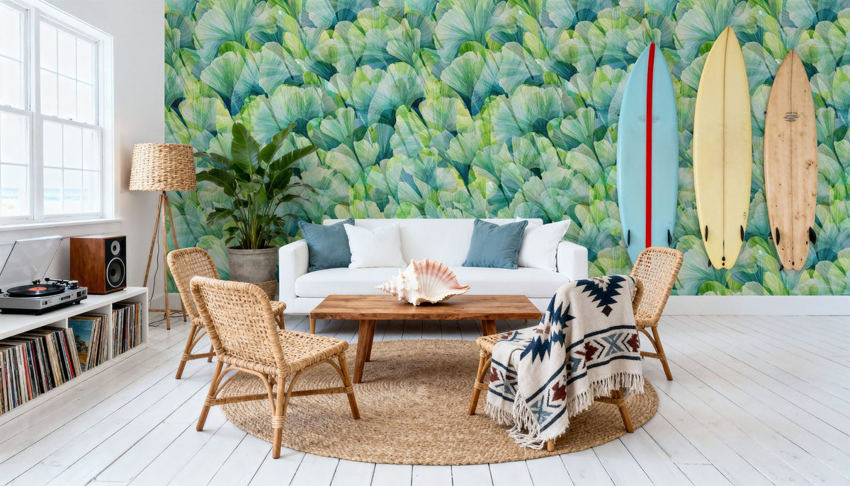 Ginkgo Cascade Mural Wallpaper - room preview 06