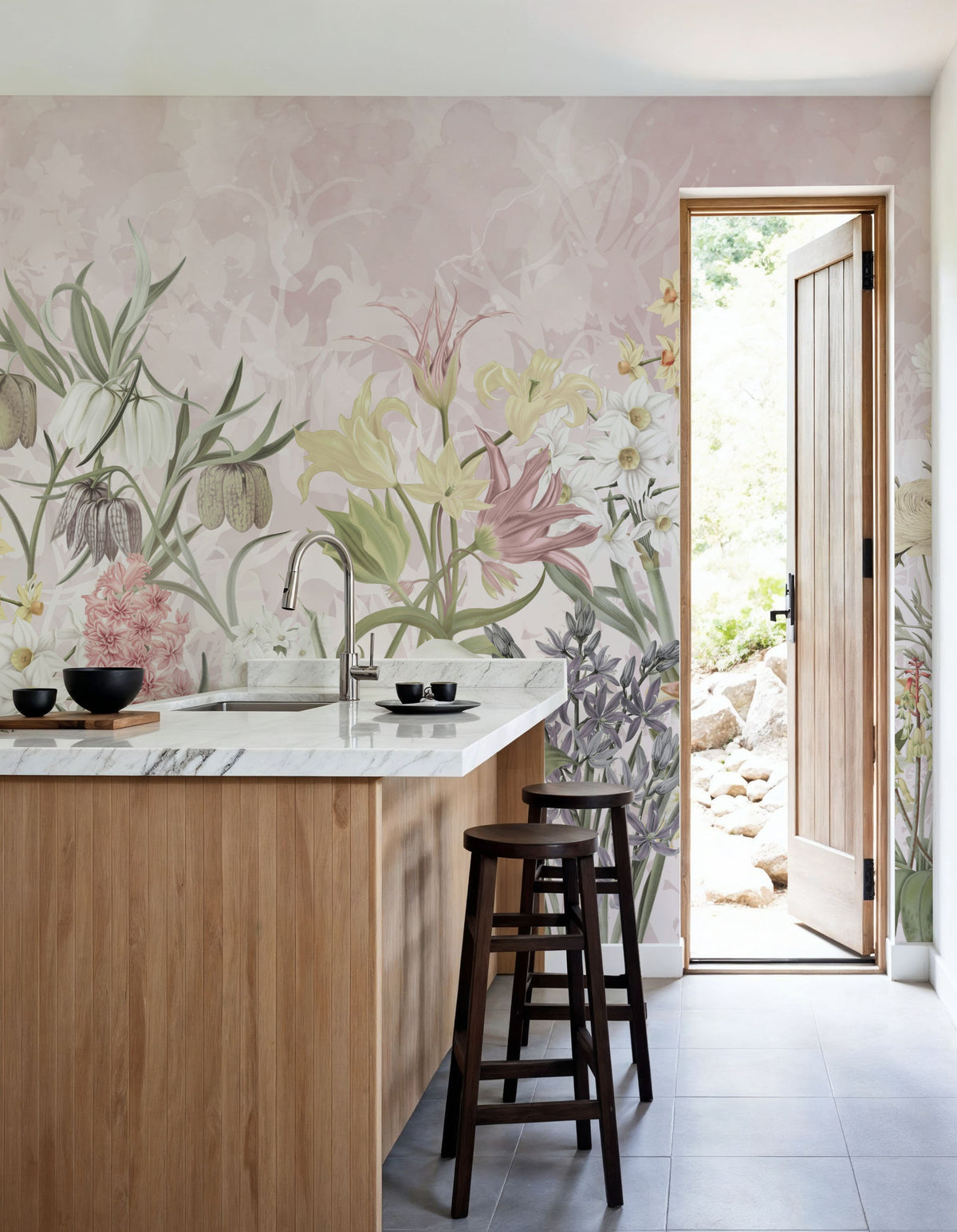 Happy Spring Flowers Mural Wallpaper - Edition 4 - room preview 06
