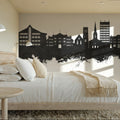 Maidstone England Skyline Black & White Mural Wallpaper - room preview 06