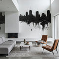 Ottowa Canada Skyline Black & White Mural Wallpaper - room preview 06