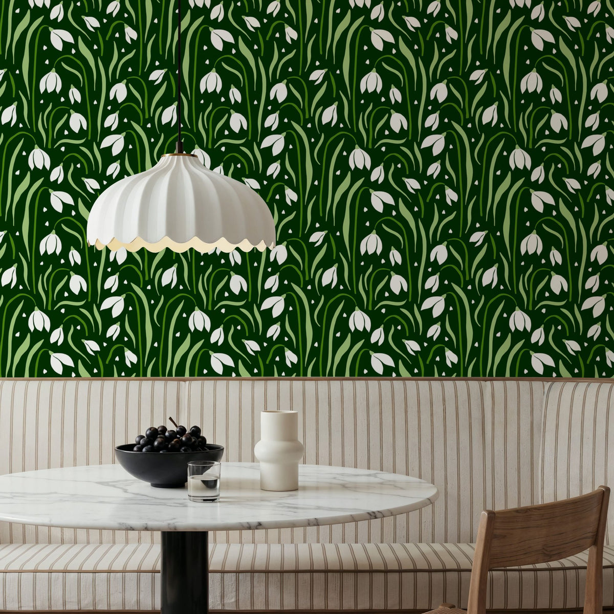 Snowdrops in Spring Mural Wallpaper - room preview 06