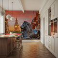 Trafalgar Square Lion Mural Wallpaper - room preview 06
