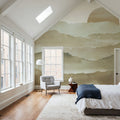 Sunrise Mountain View, Beige Mural Wallpaper - room preview 06