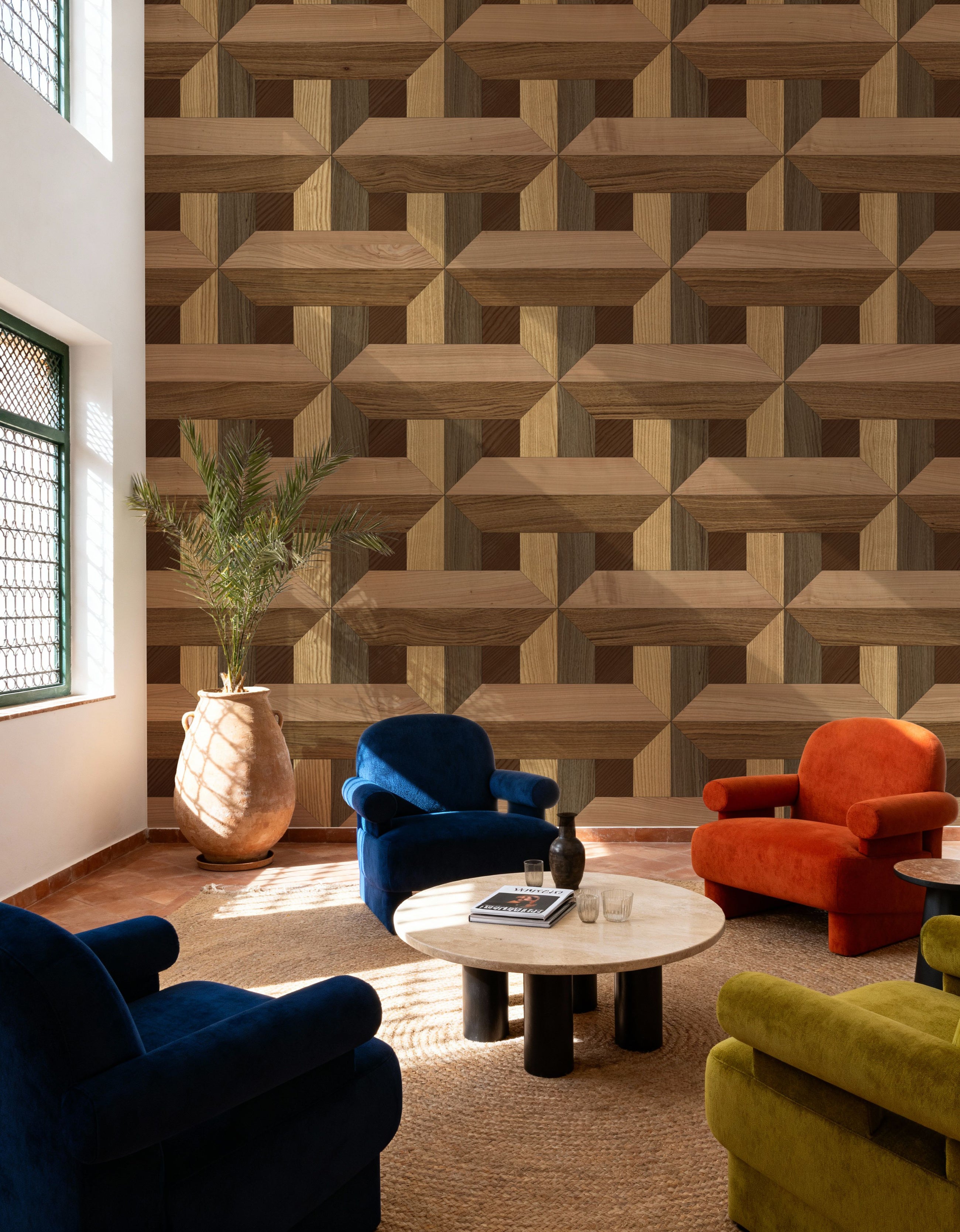 Braided Wood Mural Wallpaper