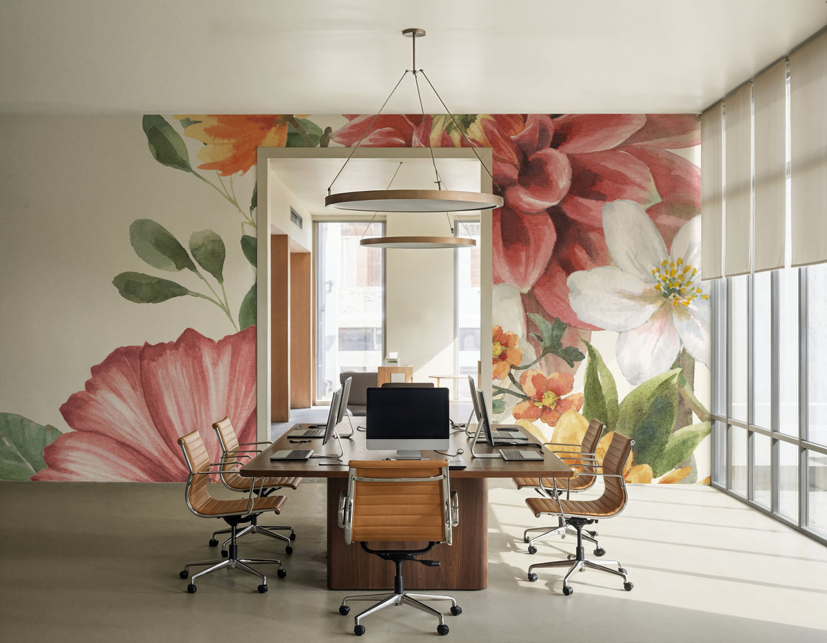 Amber Blossoms IV Mural Wallpaper - room preview 06