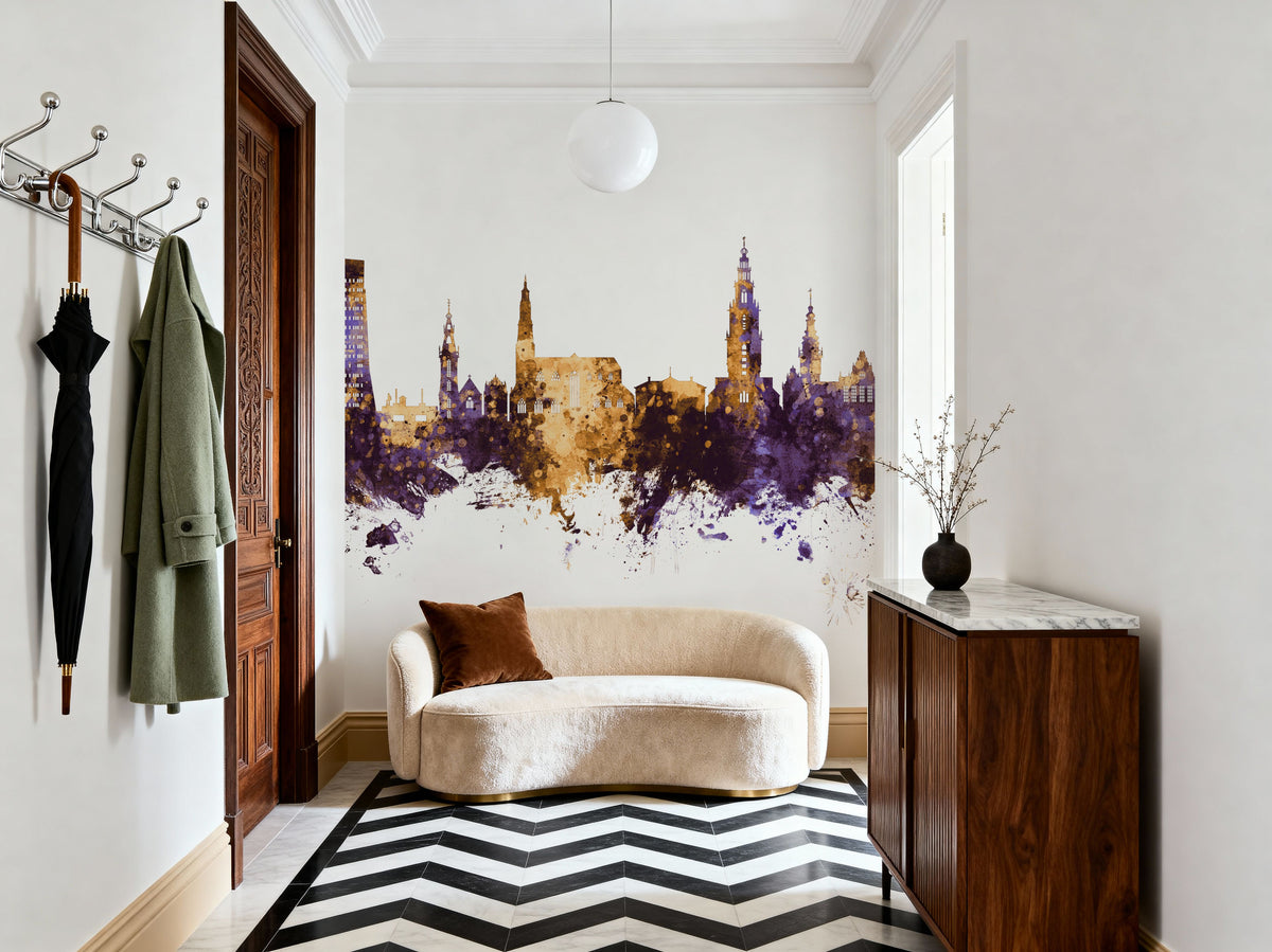Groningen the Netherlands Skyline Mural Wallpaper - room preview 06