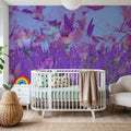 Meadow Memories, Purple Mural Wallpaper - room preview 06