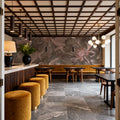 Peony Study - Ash and Pink Mural Wallpaper - room preview 06