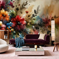 Ethereal Floral Symphony Mural Wallpaper - room preview 06