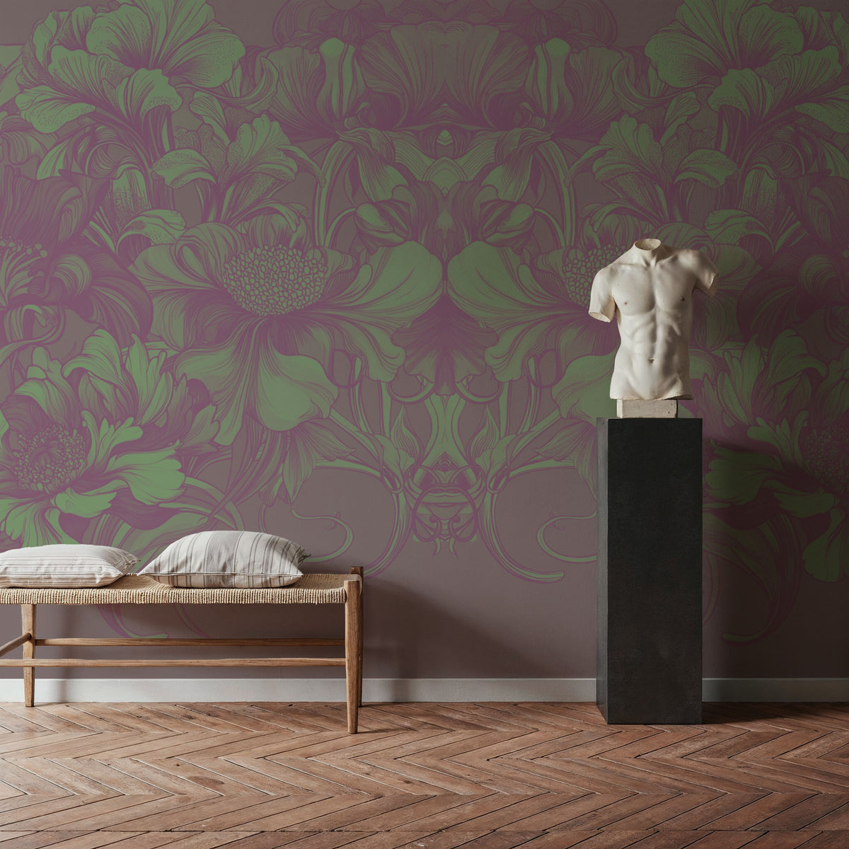 Scandi Flower IV Mural Wallpaper - room preview 06