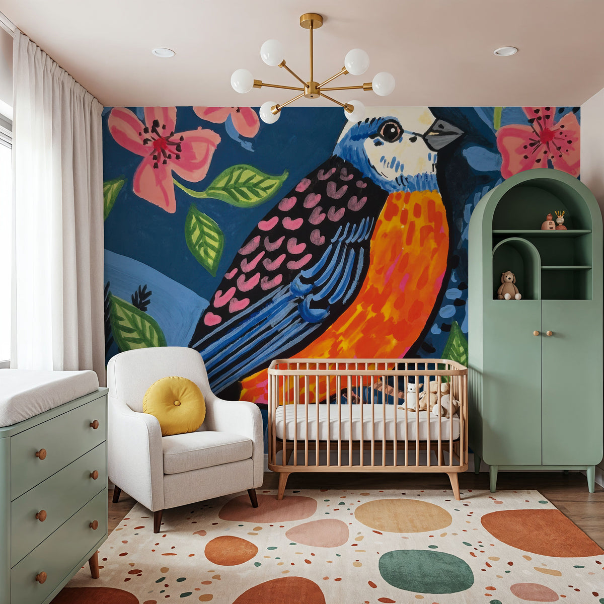 Birds of a Feather Mural Wallpaper - room preview 06