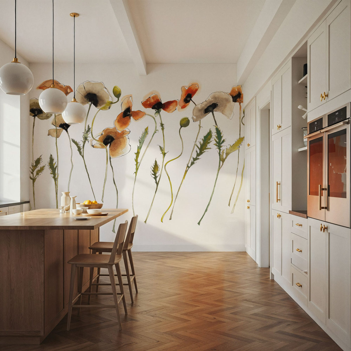 Autumn Orientals Mural Wallpaper - room preview 06