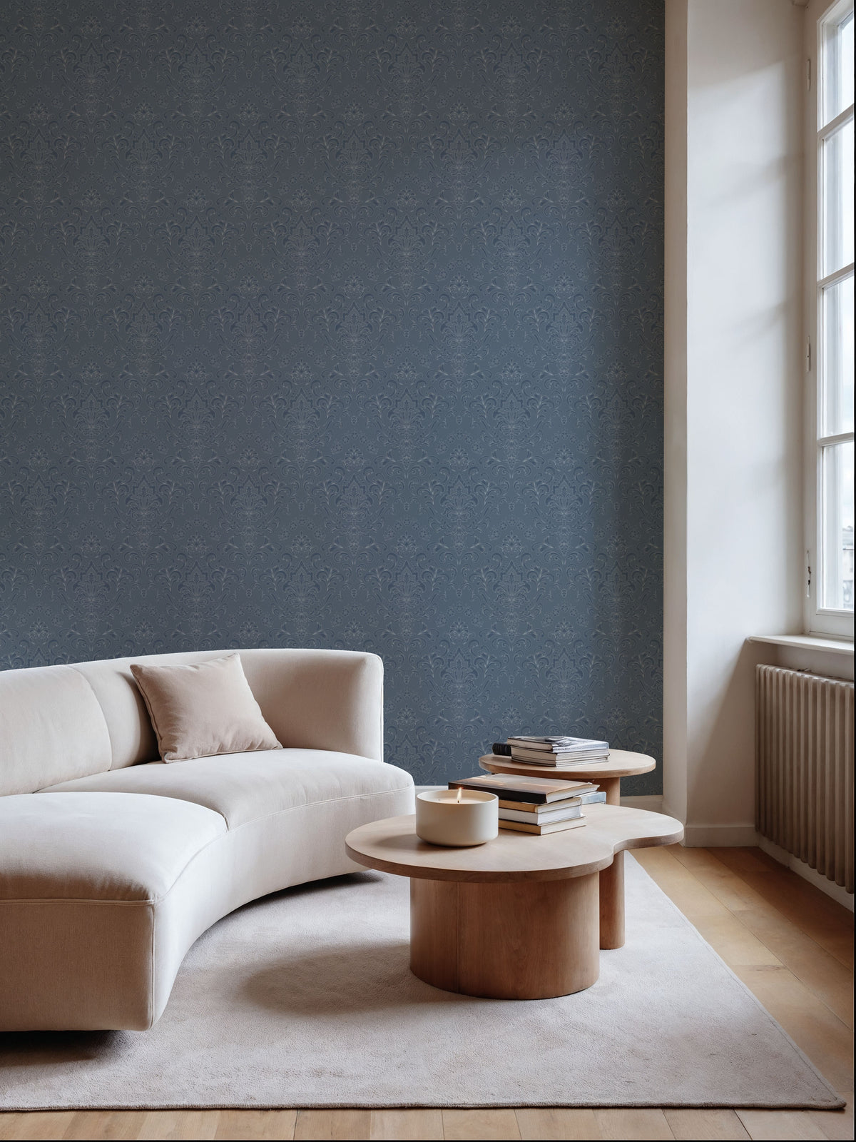 Ludovici Pattern; Middle Blue Mural Wallpaper - room preview 06