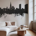Limerick Ireland Skyline Black & White Mural Wallpaper - room preview 06