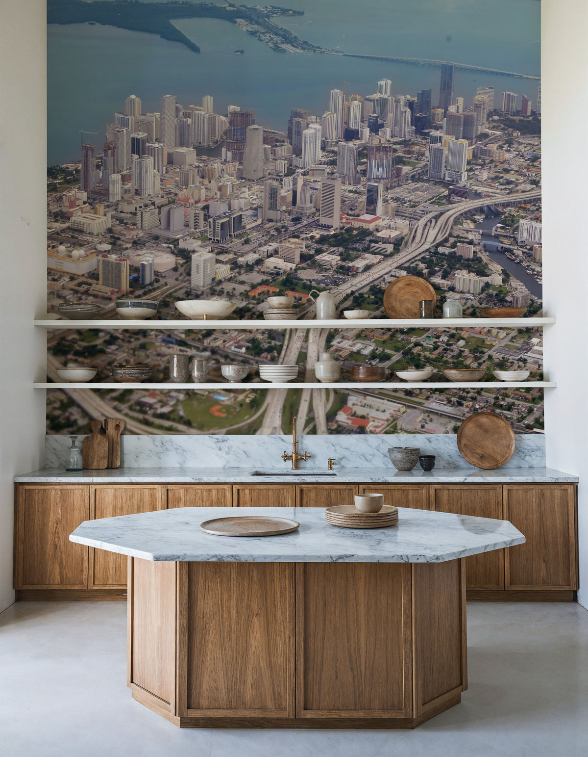 Downtown Miami Mural Wallpaper - room preview 06