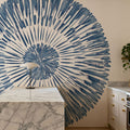 Coastal Block Print II Blue Mural Wallpaper - room preview 06