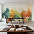 Watercolor Fall Mural Wallpaper - room preview 06