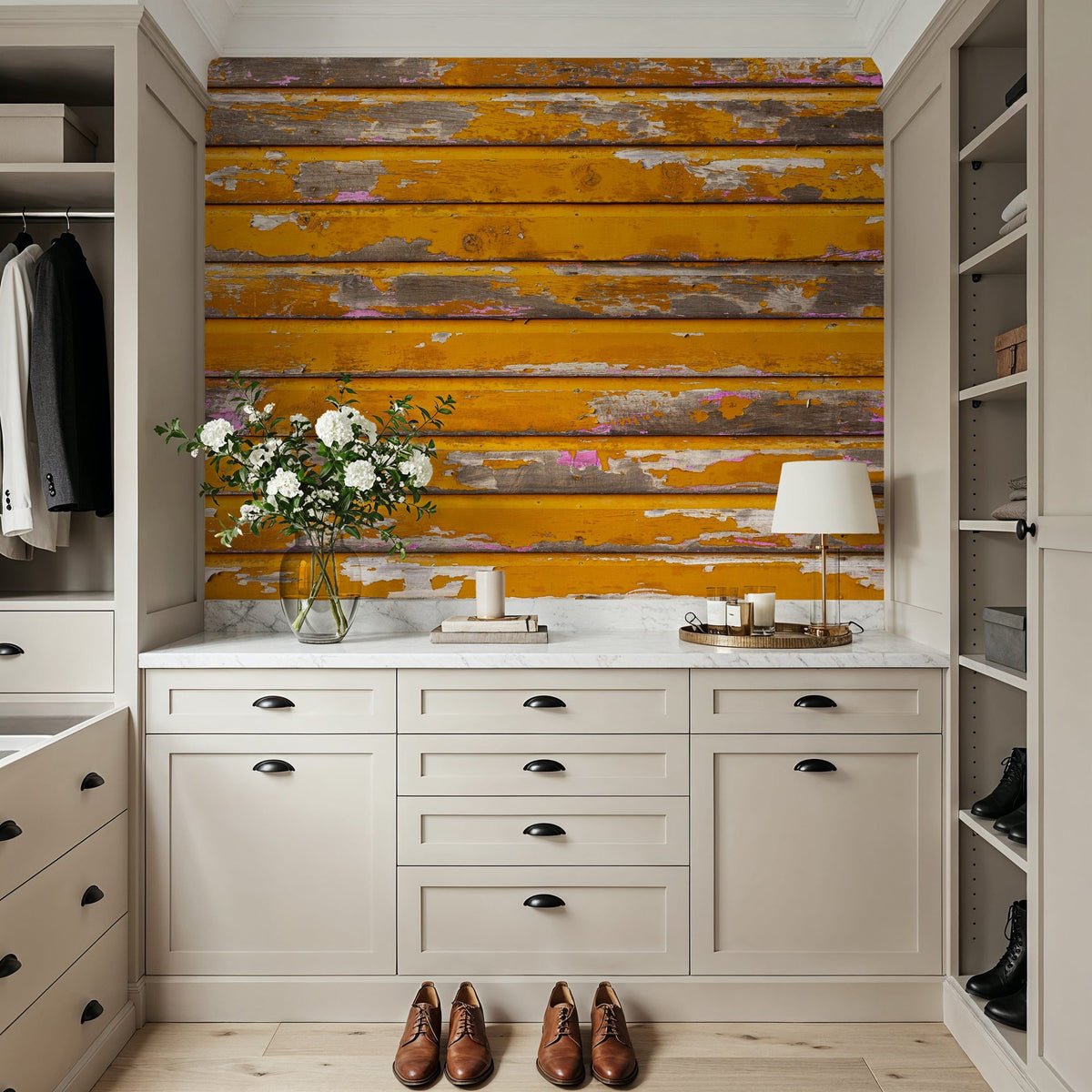Sunworn Timber Mural Wallpaper - room preview 06