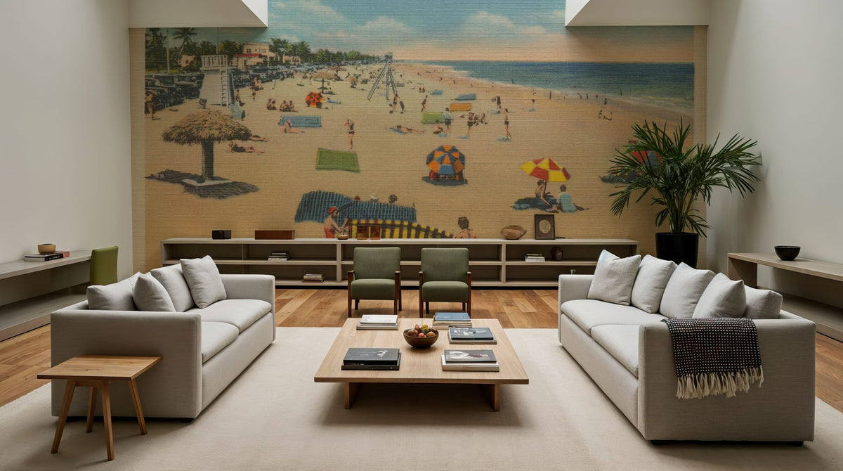 Miami Beach Postcard II Mural Wallpaper - room preview 06
