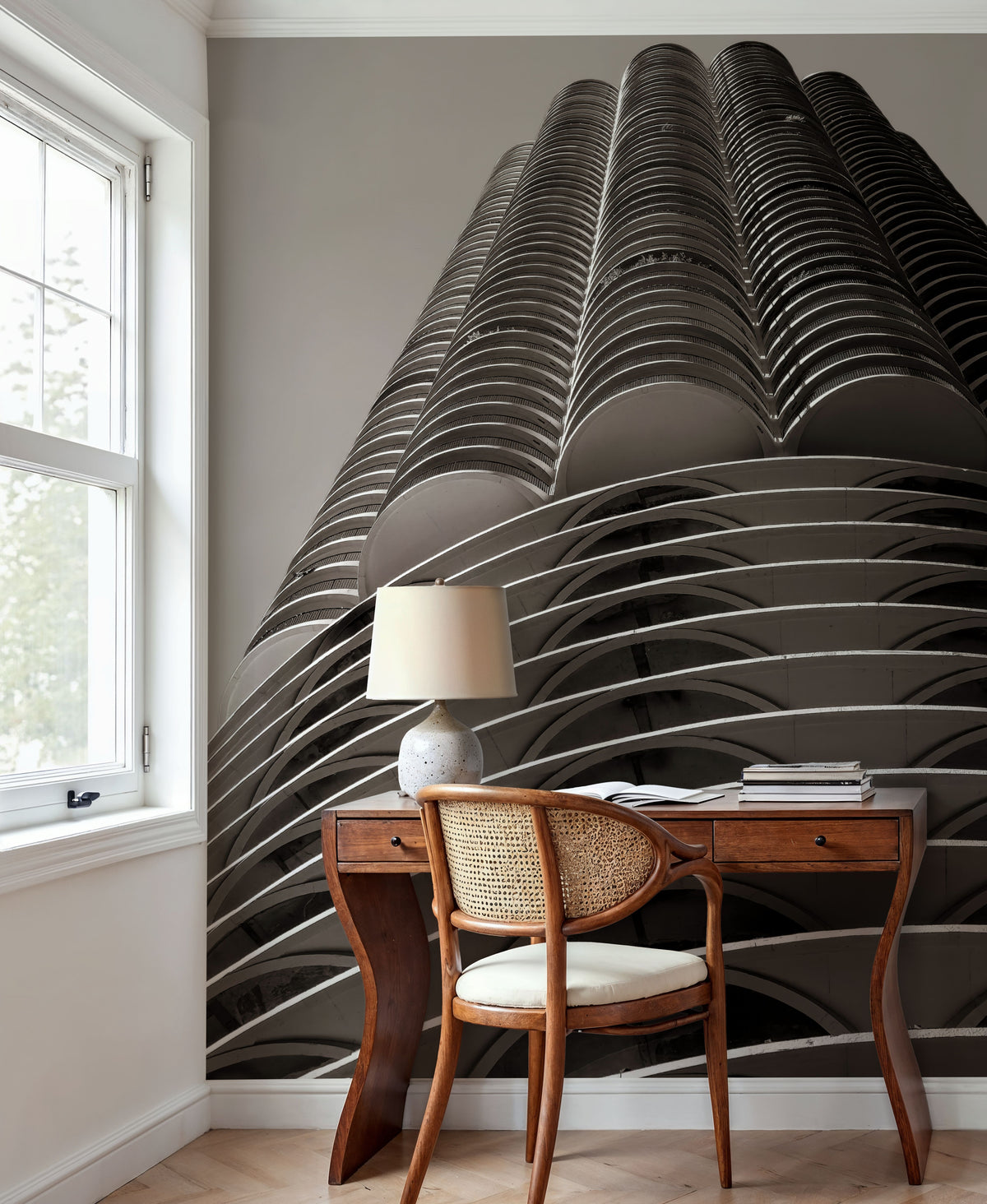 Chicago Skyline Marina City III Mural Wallpaper - room preview 06