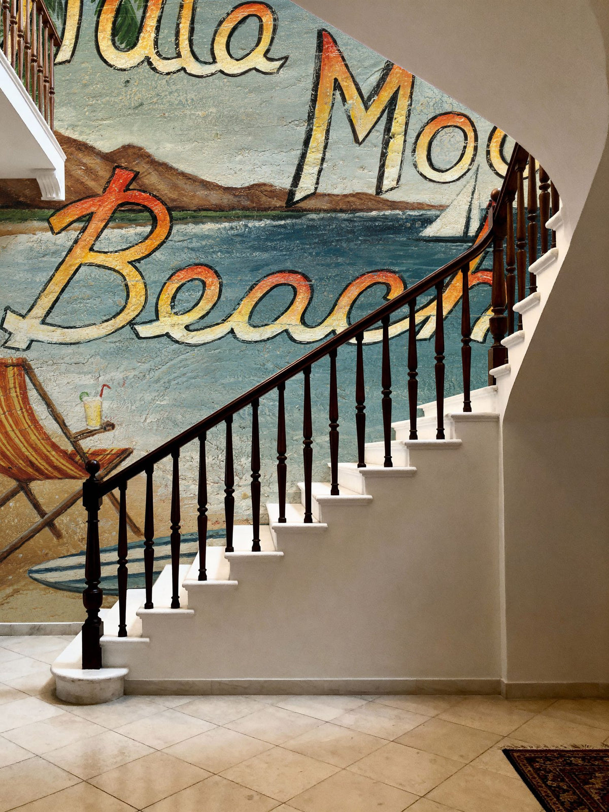 Hula Moon Beach Mural Wallpaper - room preview 06
