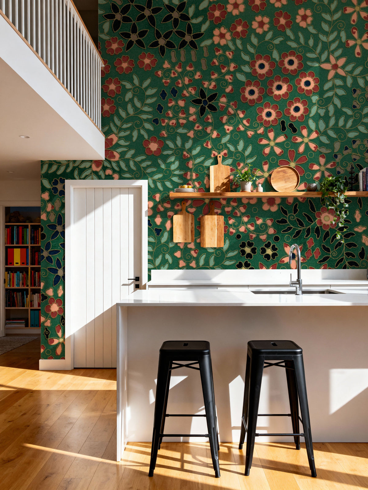 Floral Plate IX Mural Wallpaper - room preview 06
