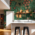 Floral Plate IX Mural Wallpaper - room preview 06