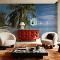 Tropical Beachside Haven Mural Wallpaper - room preview 06