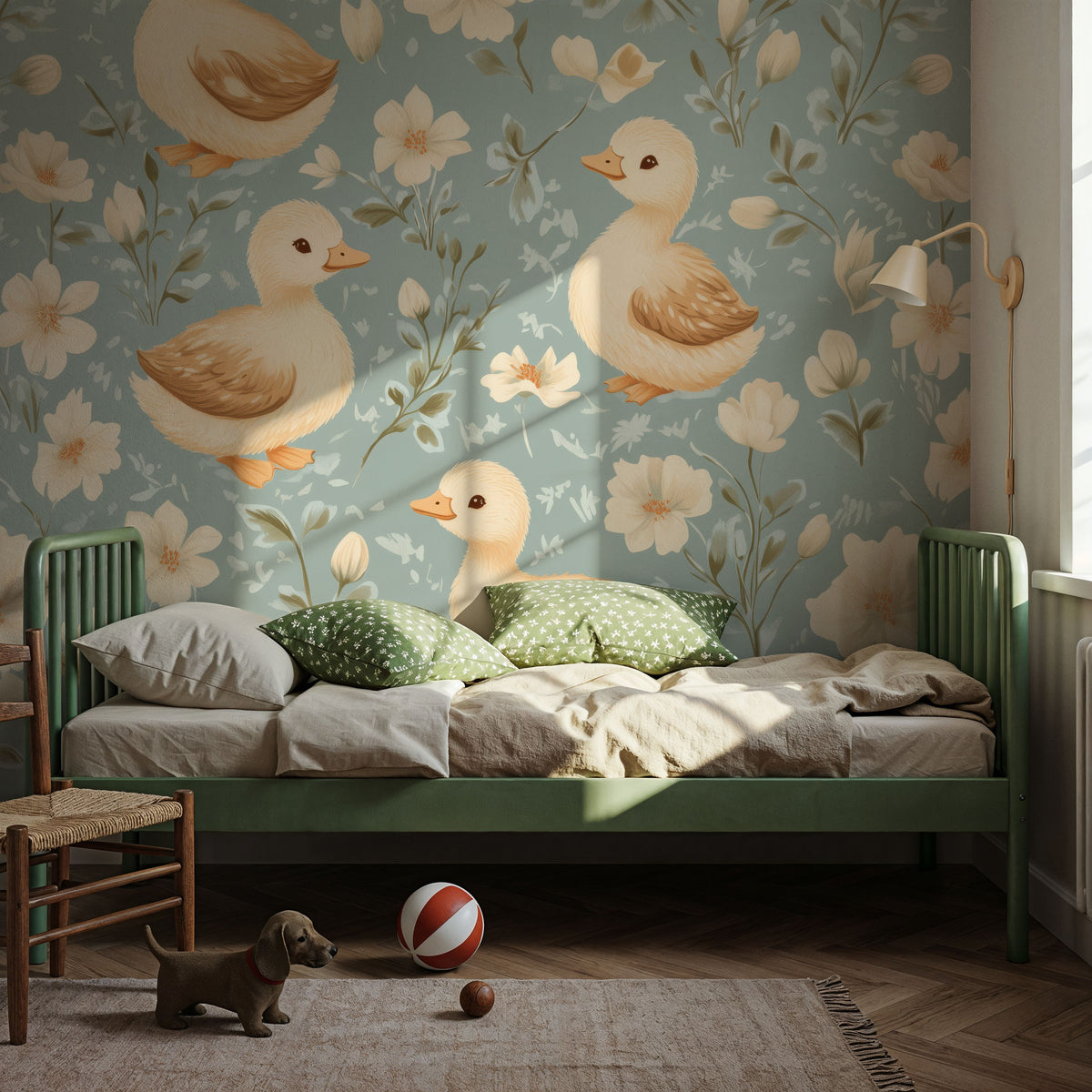 Bonny Ducklings Mural Wallpaper - room preview 06