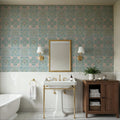 Ocean Tiles Mural Wallpaper - room preview 06