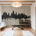 Nottingham England Skyline Concrete Mural Wallpaper - room preview 06