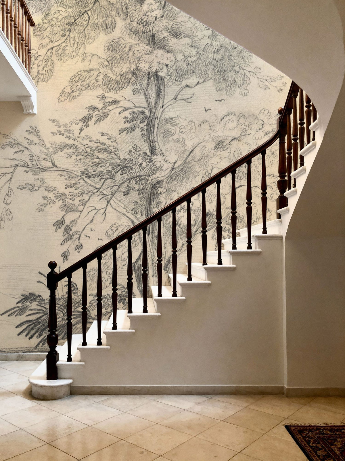 Tree Sketch Mural Wallpaper - room preview 06
