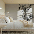 Wonderful Wildflowers XV Neutral Mural Wallpaper - room preview 06