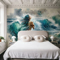 Sea's Symphony Enveloping Mural Wallpaper - room preview 06