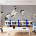 Japanese Cranes - Stone Mural Wallpaper - room preview 06