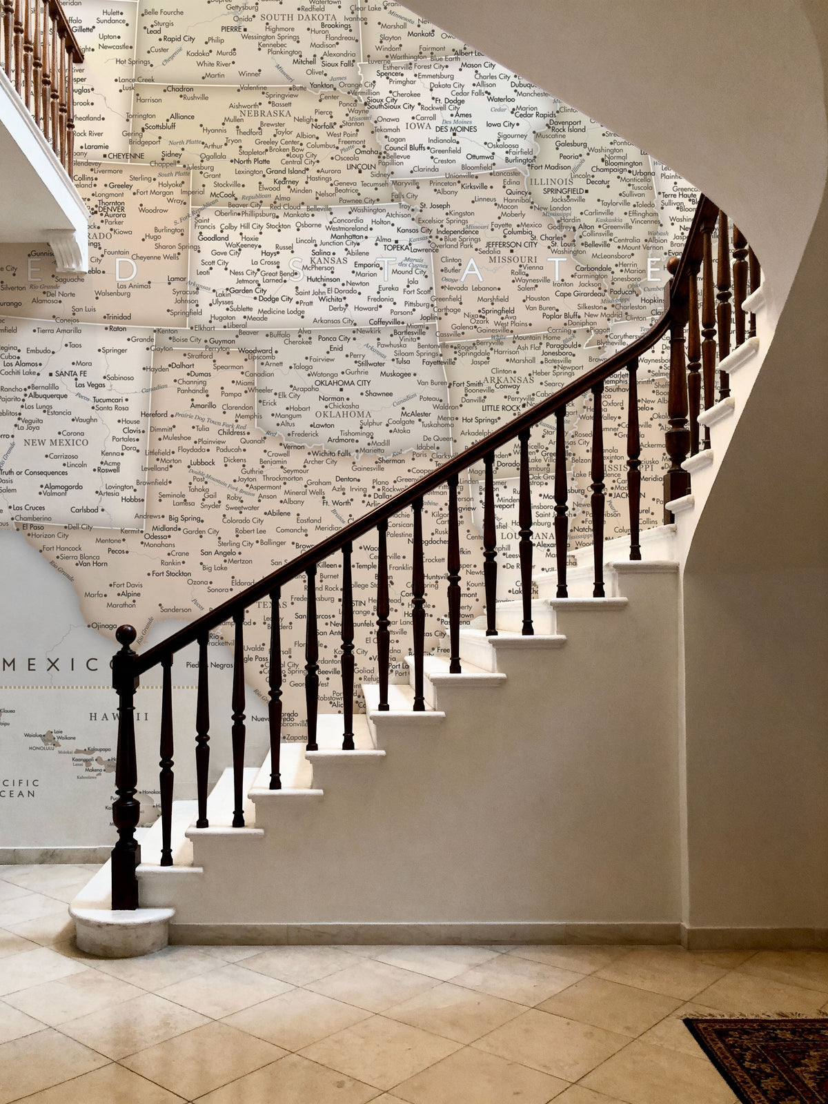 US Map Detailed - Lucille Mural Wallpaper - room preview 06