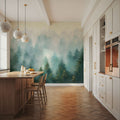 Misty Forest Mural Wallpaper - room preview 06