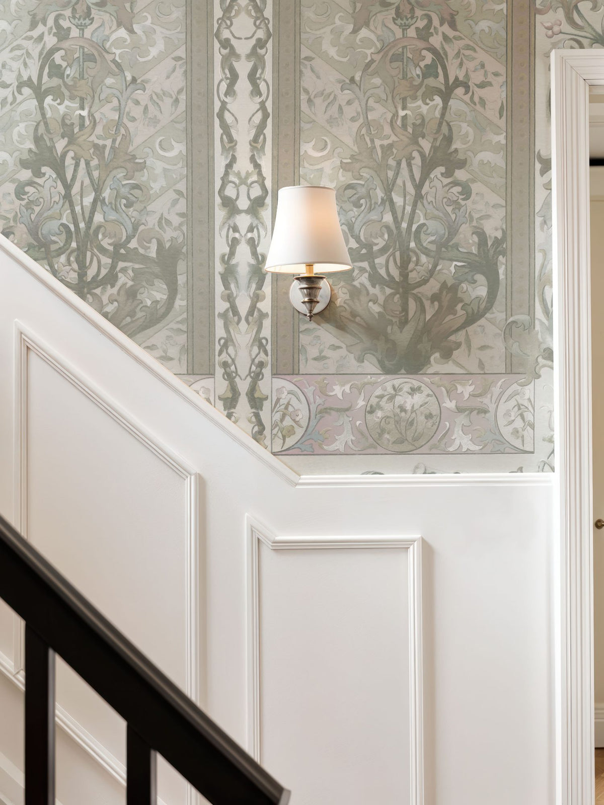 Plant Fantasy Ornament, Sage Mural Wallpaper - room preview 06