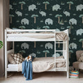 Elephant Greetings Illustration Mural Wallpaper - room preview 06