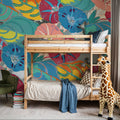 Floral Colourful Explosion Mural Wallpaper - room preview 06