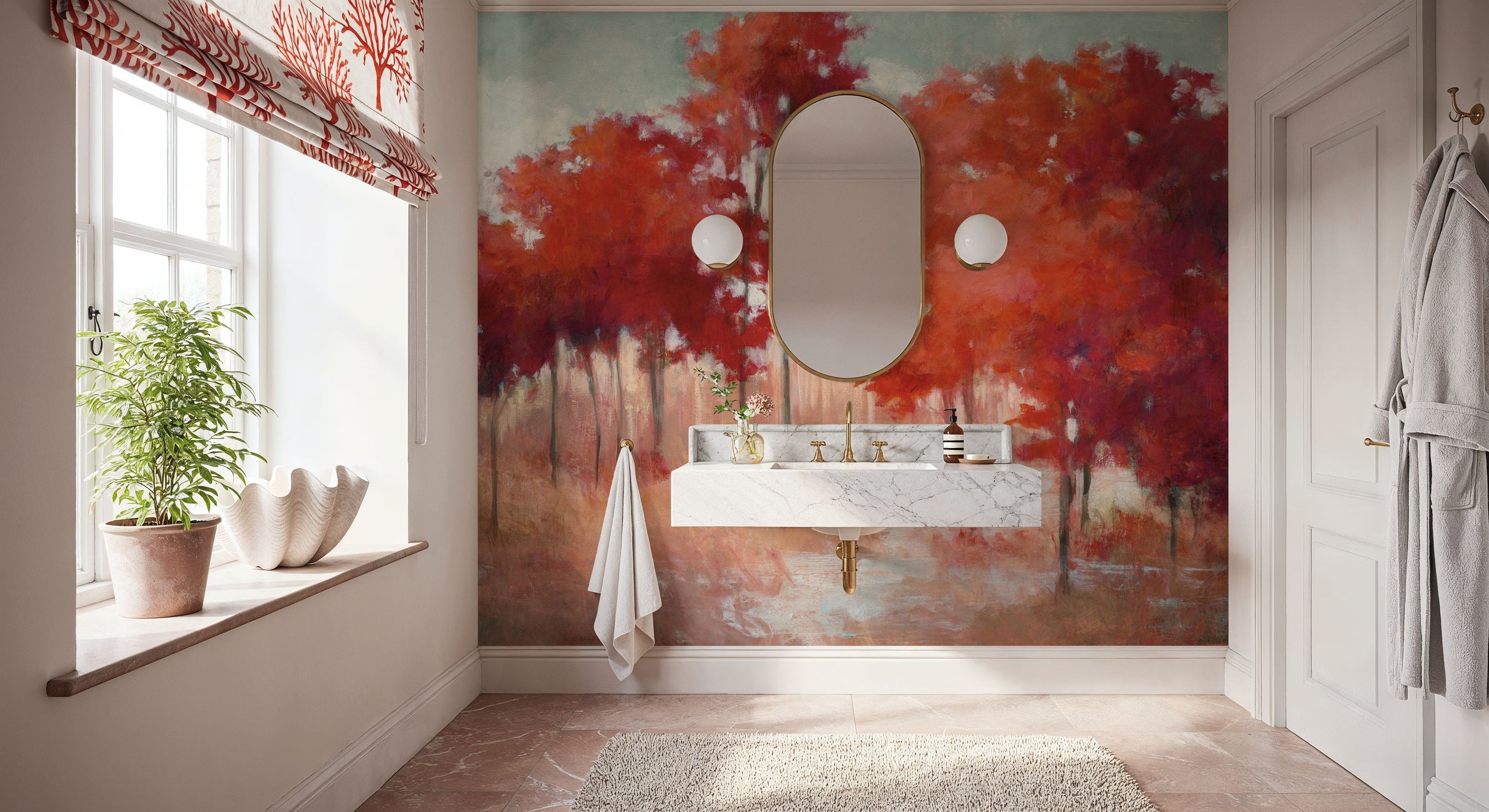 Autumn Lake II Mural Wallpaper