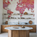 World Map Cities - Tatiana Mural Wallpaper - room preview 06