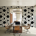 Botanical Black Mural Wallpaper - room preview 06
