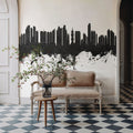 Panama City Skyline Black & White Mural Wallpaper - room preview 06