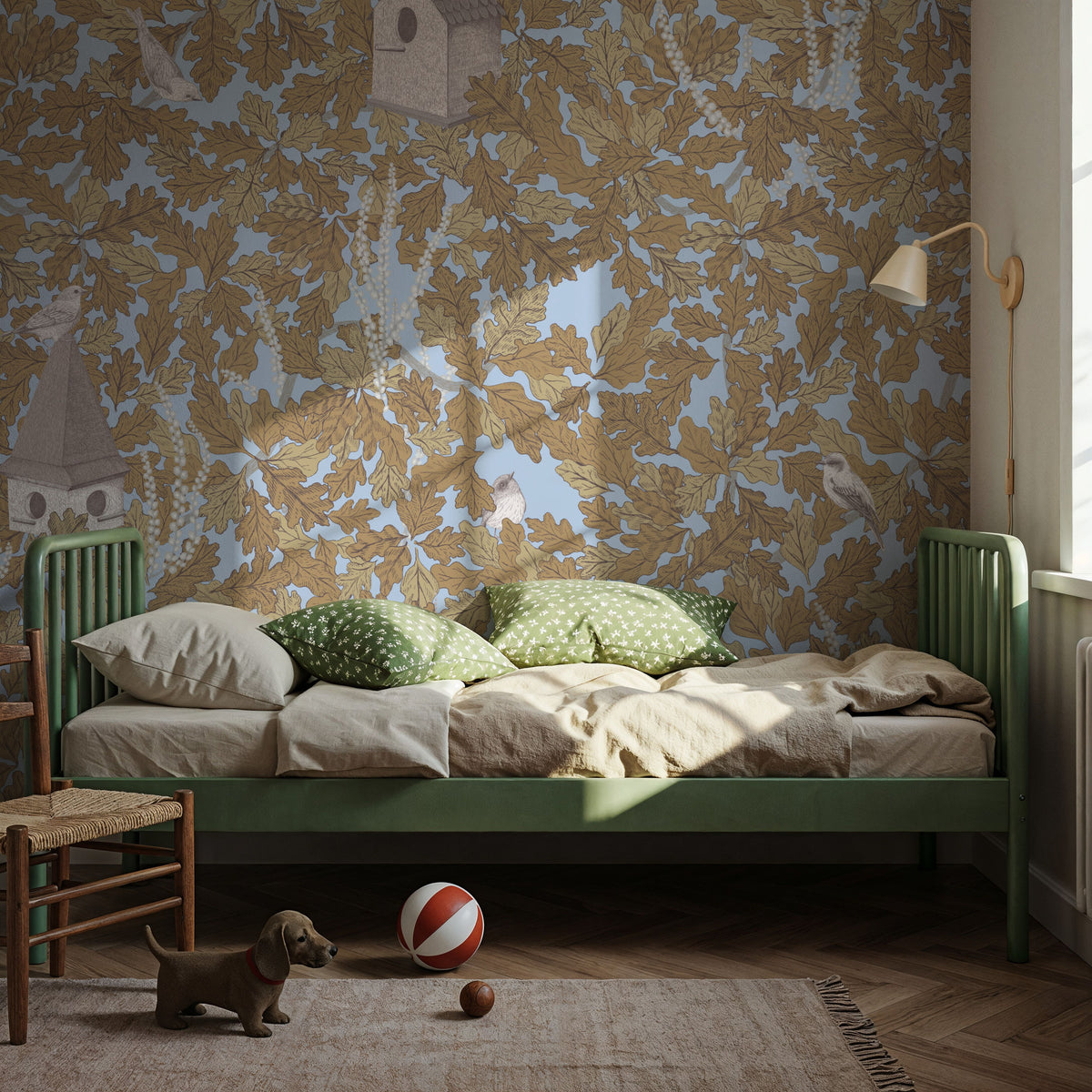 Bird House Oak, Autumn Mural Wallpaper - room preview 06