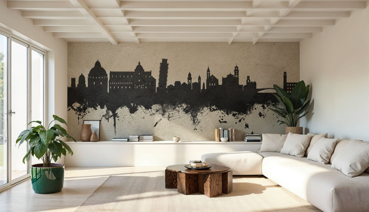 Pisa Italy Skyline Concrete Mural Wallpaper - room preview 06