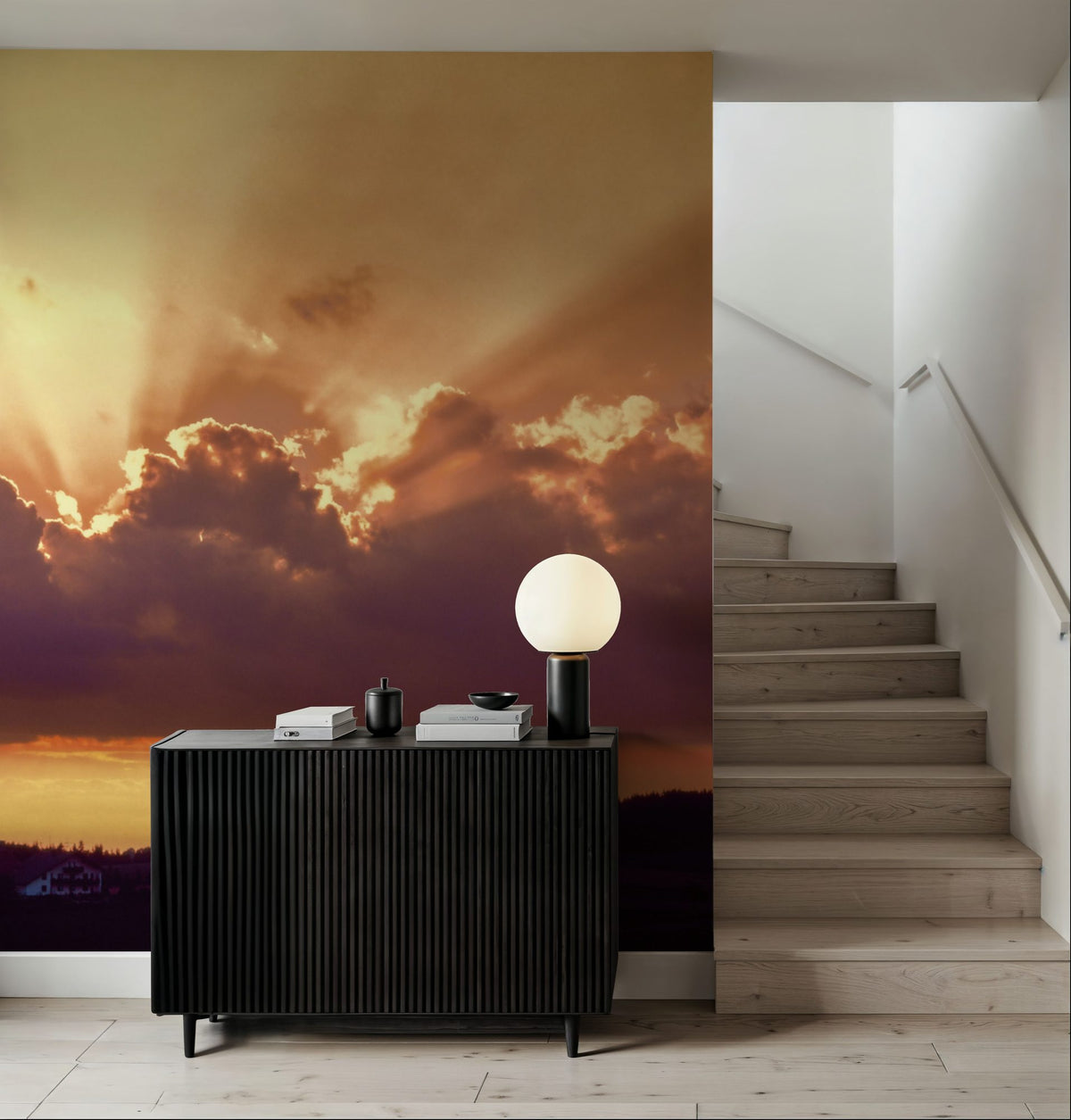 Sunset Symphony Mural Wallpaper - room preview 06