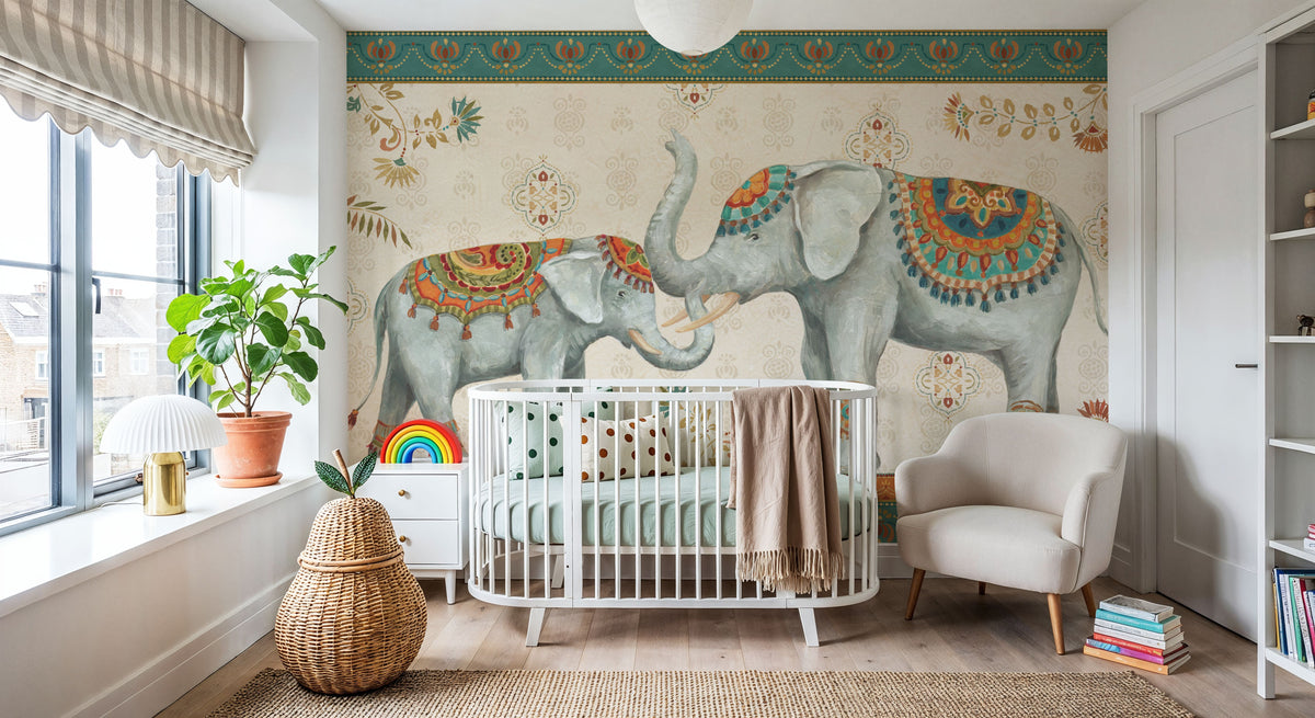 Elephant Walk I Mural Wallpaper - room preview 06