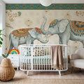 Elephant Walk I Mural Wallpaper - room preview 06